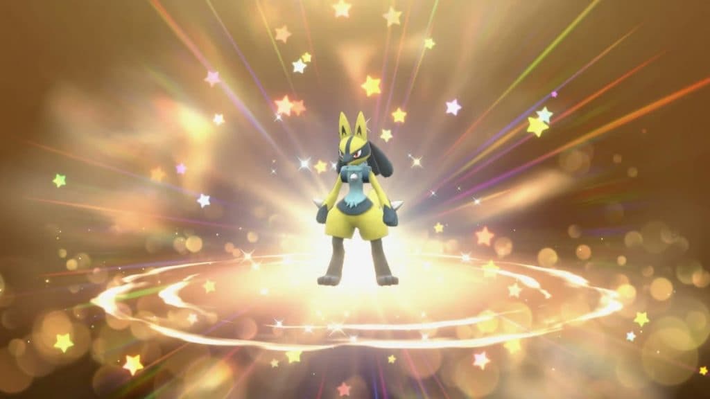 pokemon scarlet and violet mystery gift spceis shiny lucario