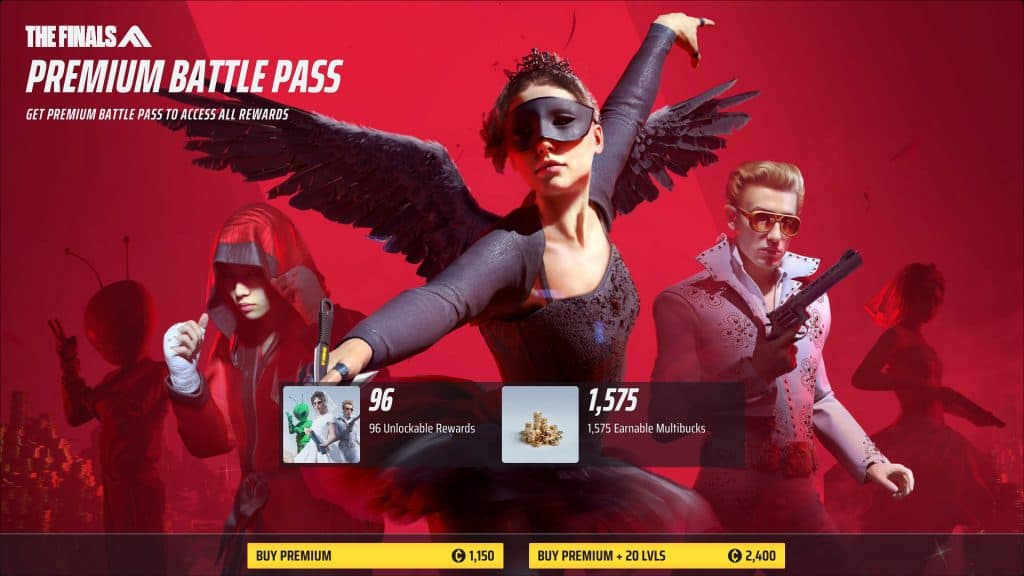 Premium Battle Pass purchase page in The Finals.