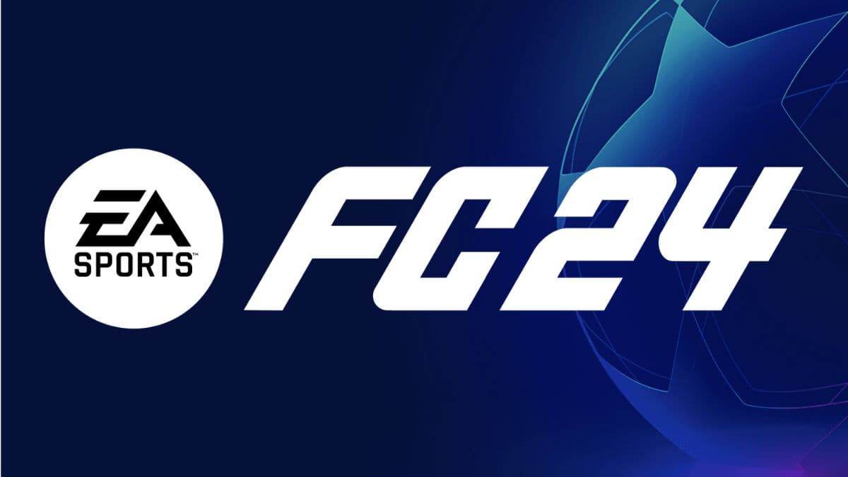 EA FC 24 logo on Champions League background