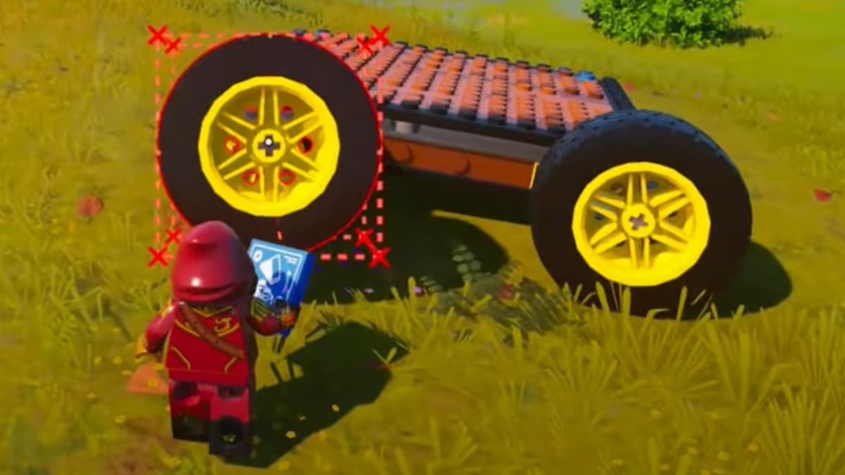 A land vehicle in LEGO Fortnite