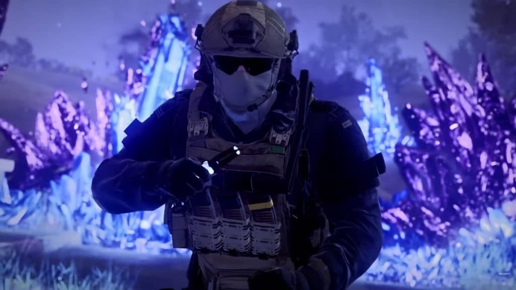 mw3 operator holding aether blade in zombies