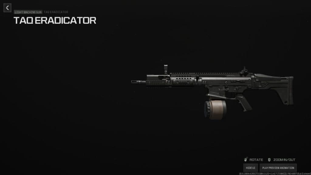 TAQ Eradicator weapon preview in Warzone