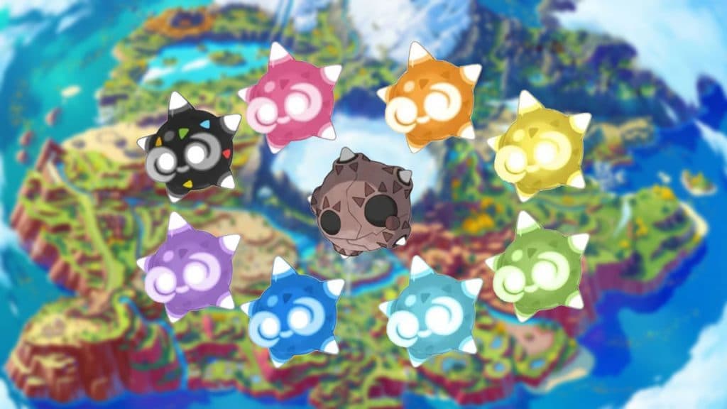 All Minior forms in Pokemon Scarlet and Violet DLC