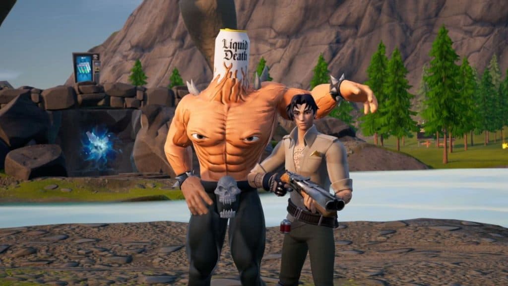 Death Murder Mountain character with arm around player