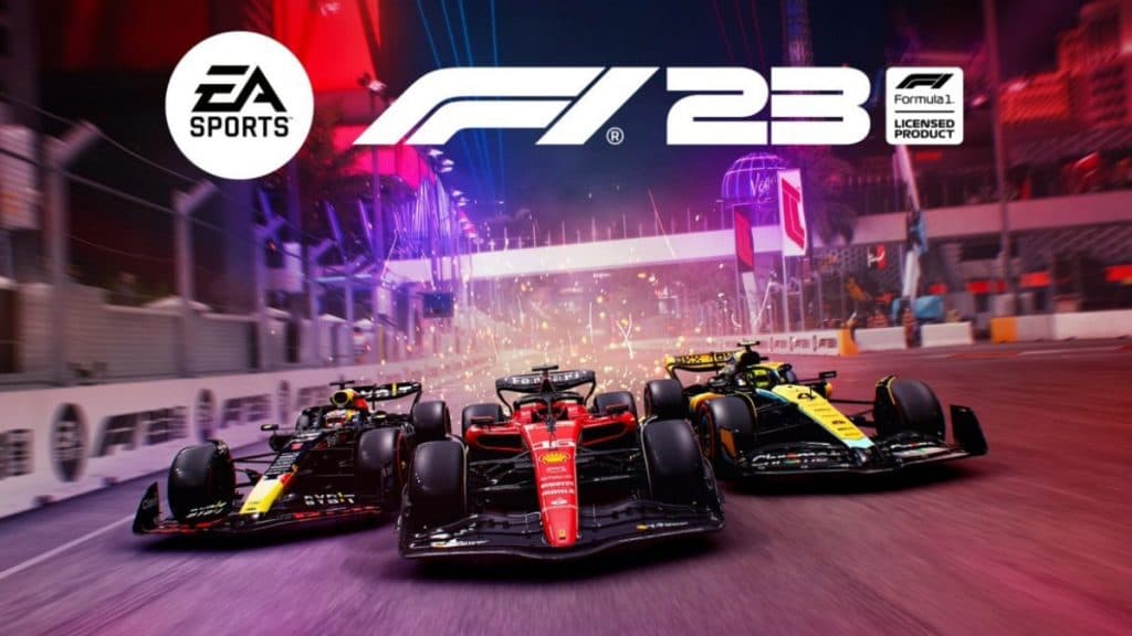 Cars racing in F1 23
