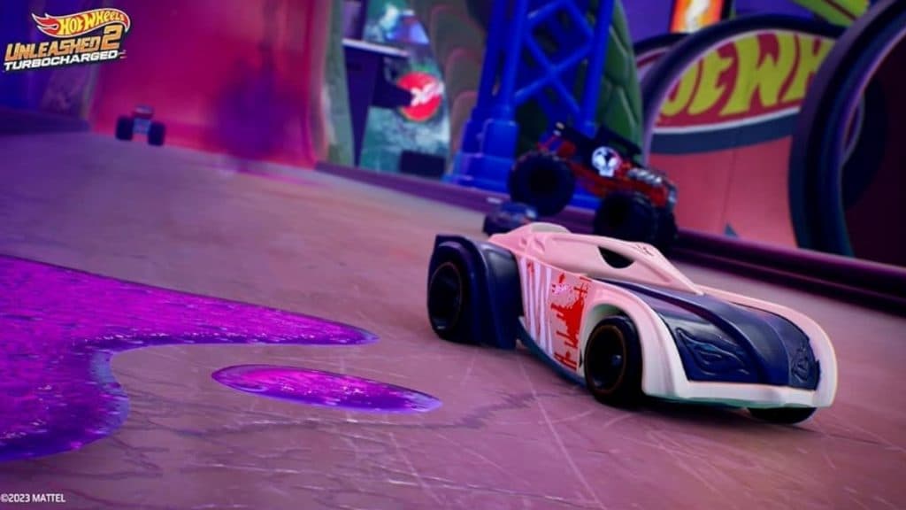A white car in Hot Wheels Unleashed 2 Turbocharged