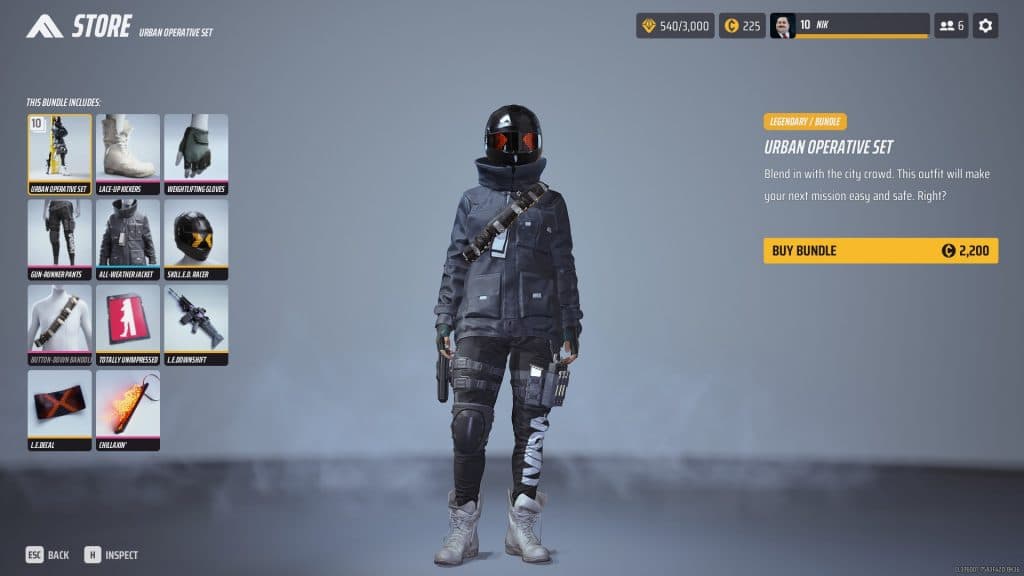 Urban Operative Set in The Finals store
