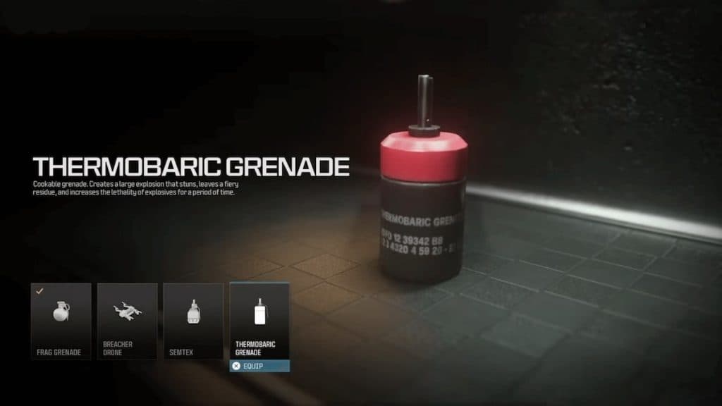 Thermobaric Grenade Warzone
