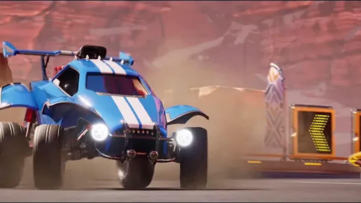 An image of a car in Fortnite Rocket Racing.