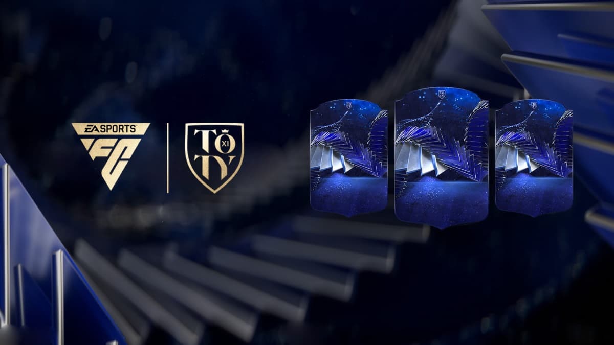 EA FC 24 and TOTY logos with the special edition cards