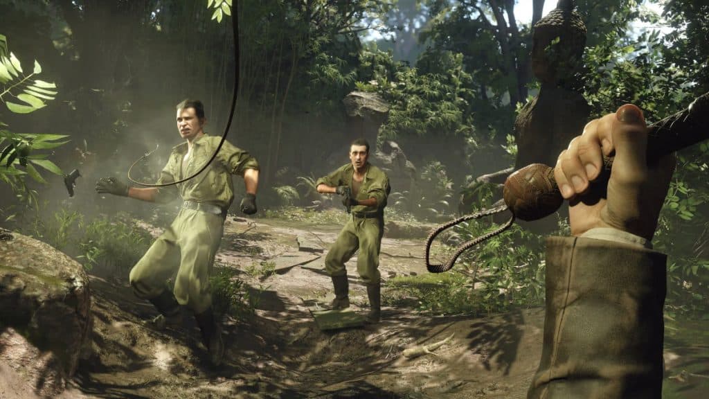 Combat gameplay using a whip in Indiana Jones and the Great Circle