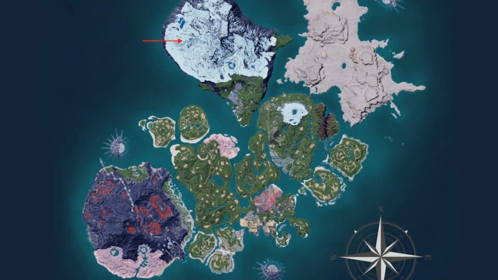 palworld map with pure quartz location.