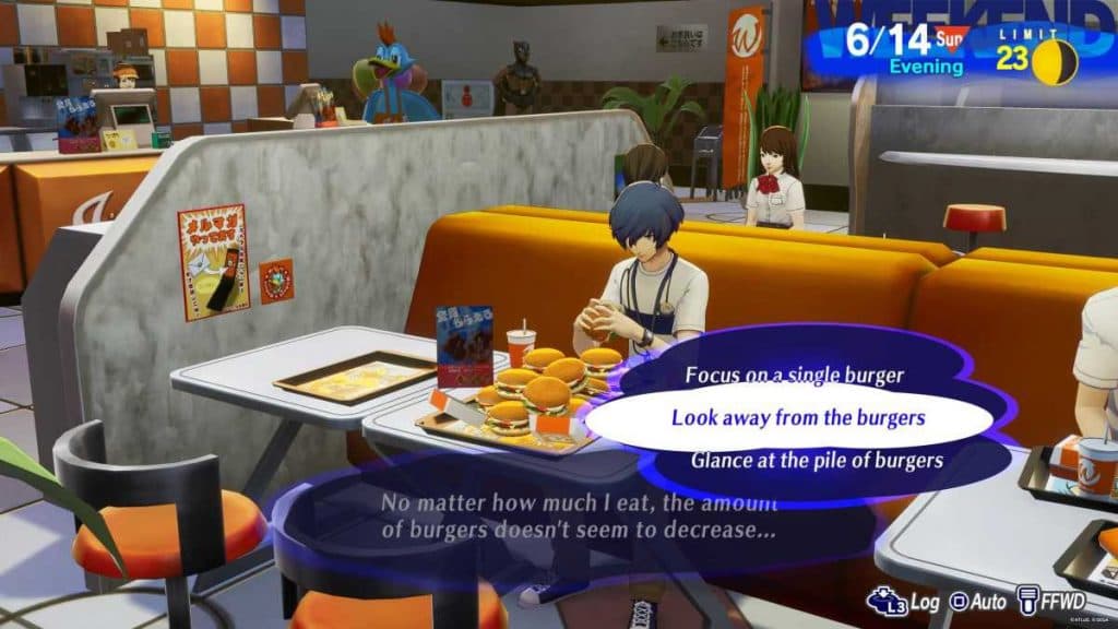 Persona 3 Reload: как пройти испытание Wilduck Burger Big Eater