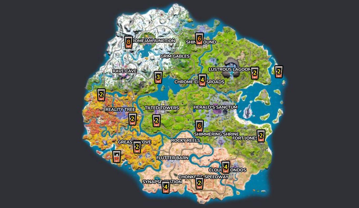 fortnite gas station locations map