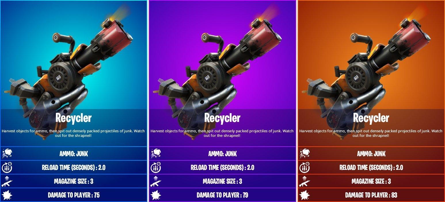 The Recycler variants in Fortnite