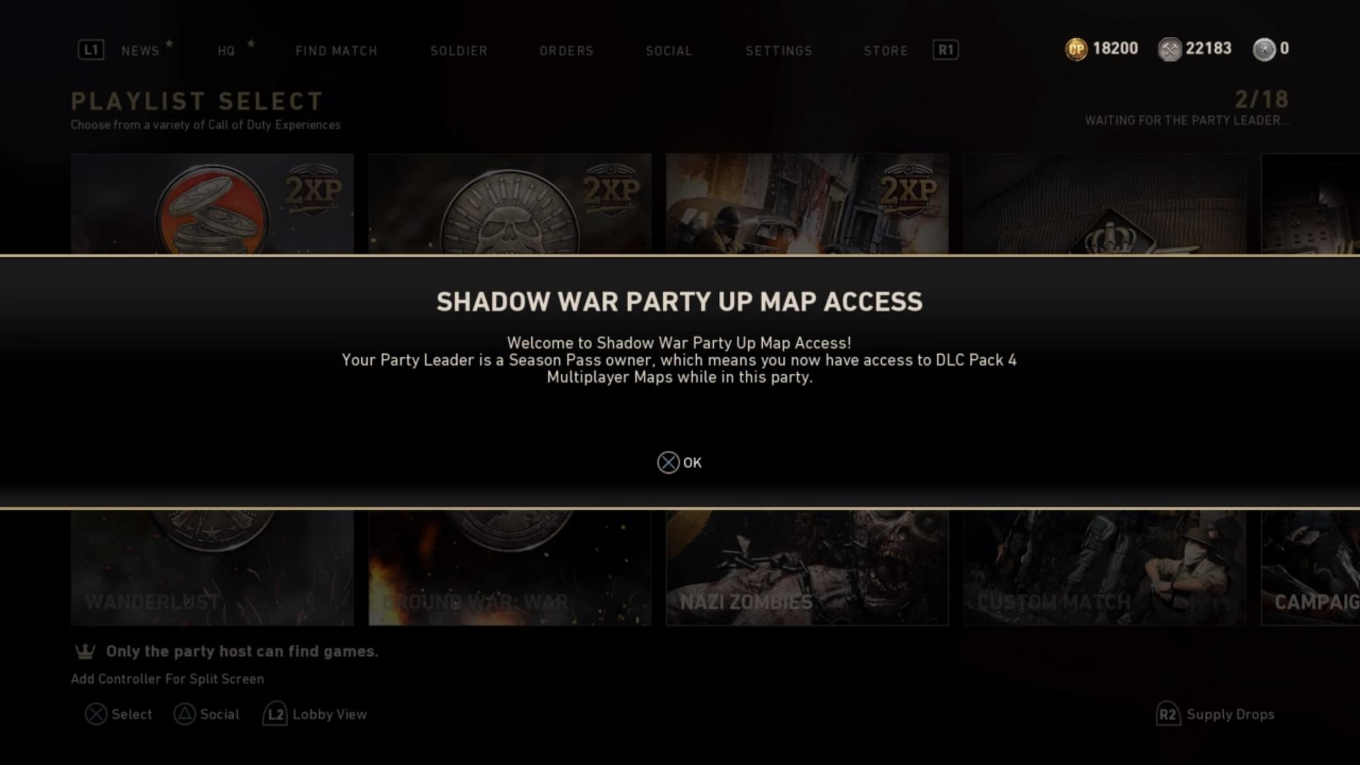 Party Up Map Access Enter