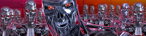 Animated GIF of many T-800 units marching together