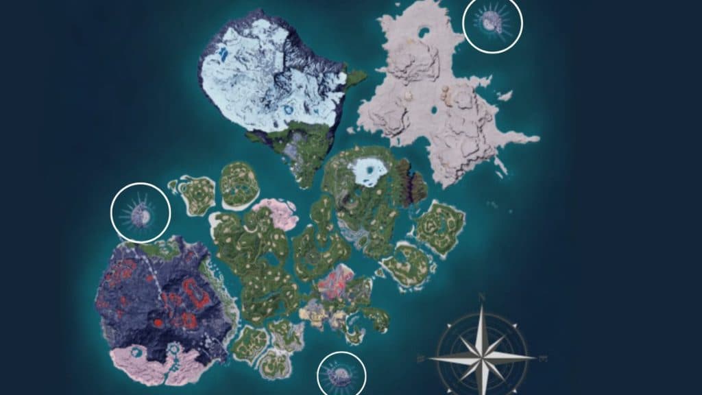Beautiful Flowers location on Palworld's map