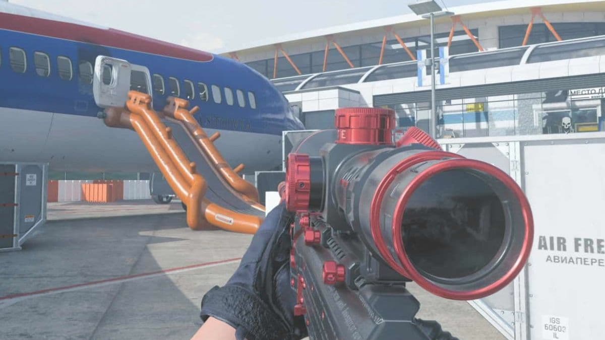 mw3 player with a sniper on the terminal map