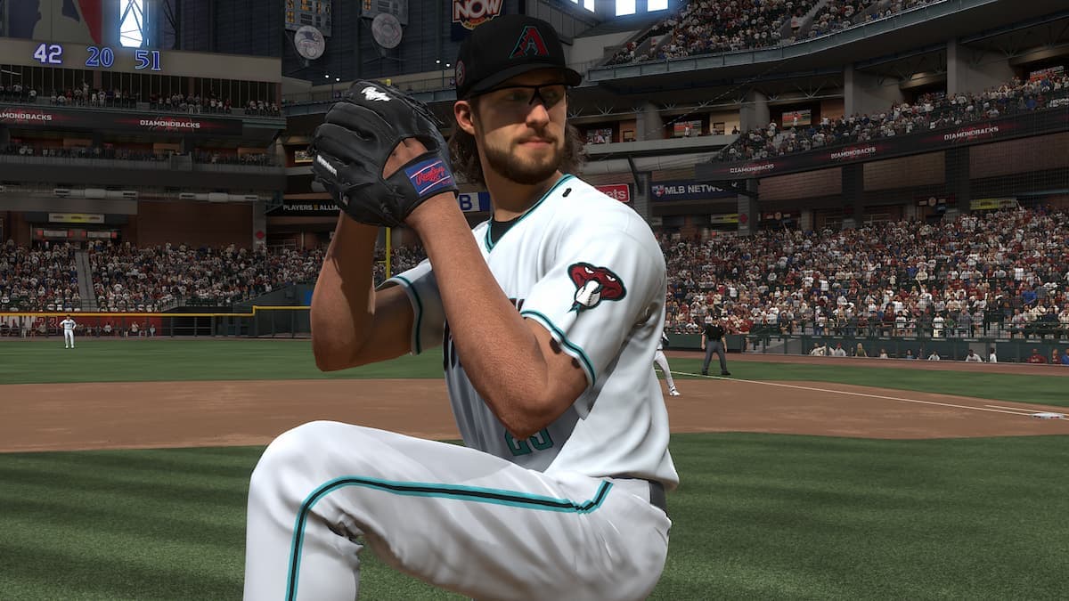 Zac Gallen pitching MLB The Show 24