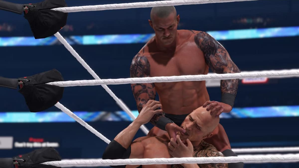 Randy Orton making a submission WWE 2K24