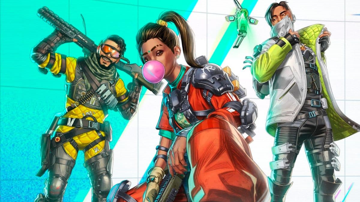 rampart with mirage and crypto in apex legends season 20 key art
