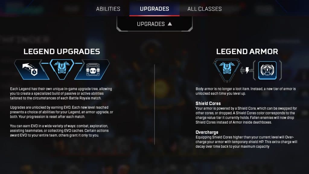 Apex Legends armor upgrades