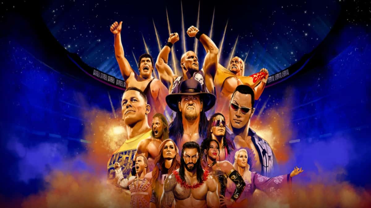 WWE 2K24 40 years of Wrestlemania cover art