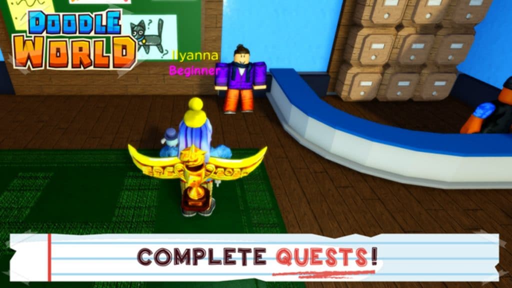 Quest in Roblox Doodle World.