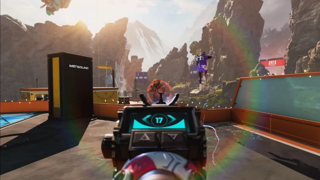 apex legends player shooting volt while ads