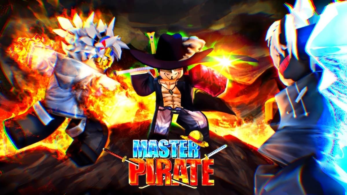 Multiple Roblox Master Pirate characters fighting each other.
