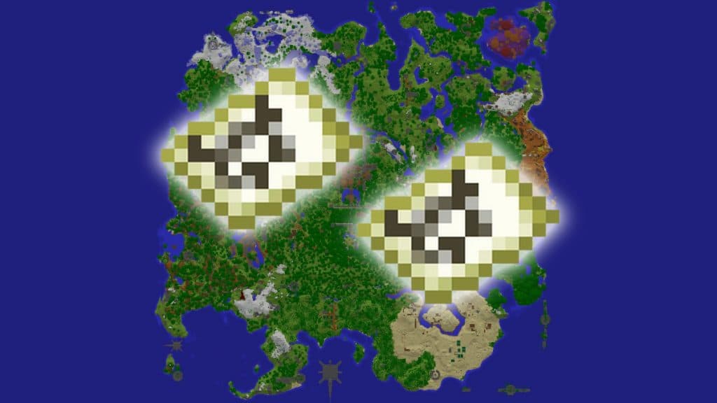 Two Minecraft Map icons