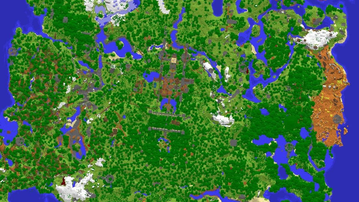 A detailed Minecraft Map