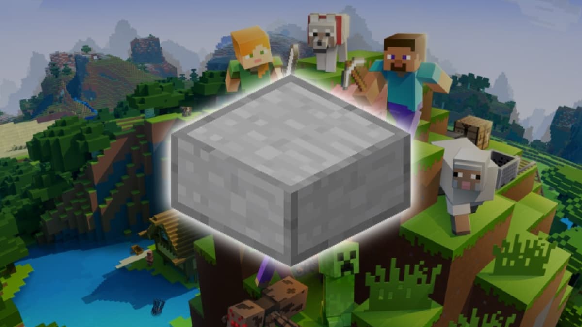 A Smooth Stone Slab in Minecraft
