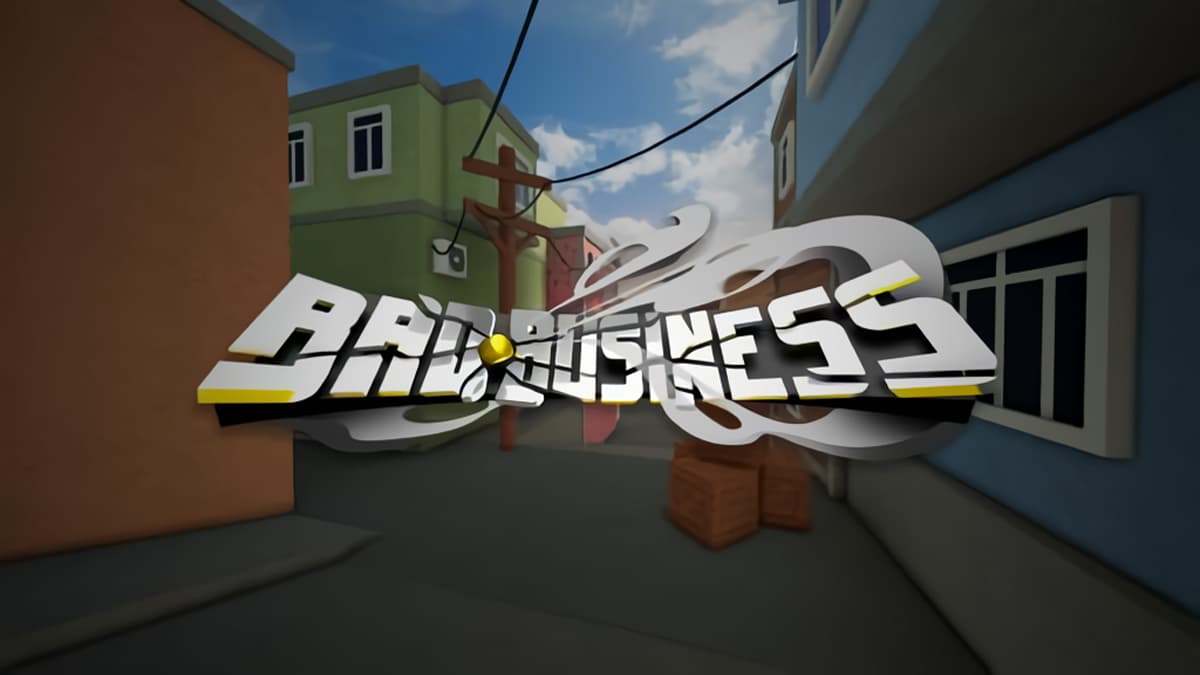Roblox Bad Business banner featuring the game's logo.