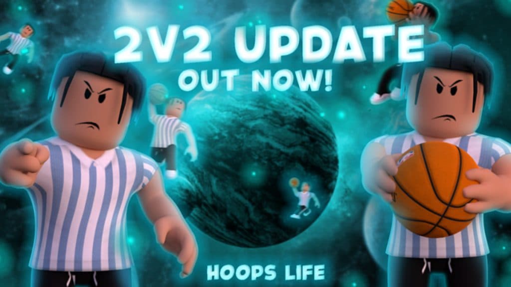 Hoops Life Basketball update announcement banner.