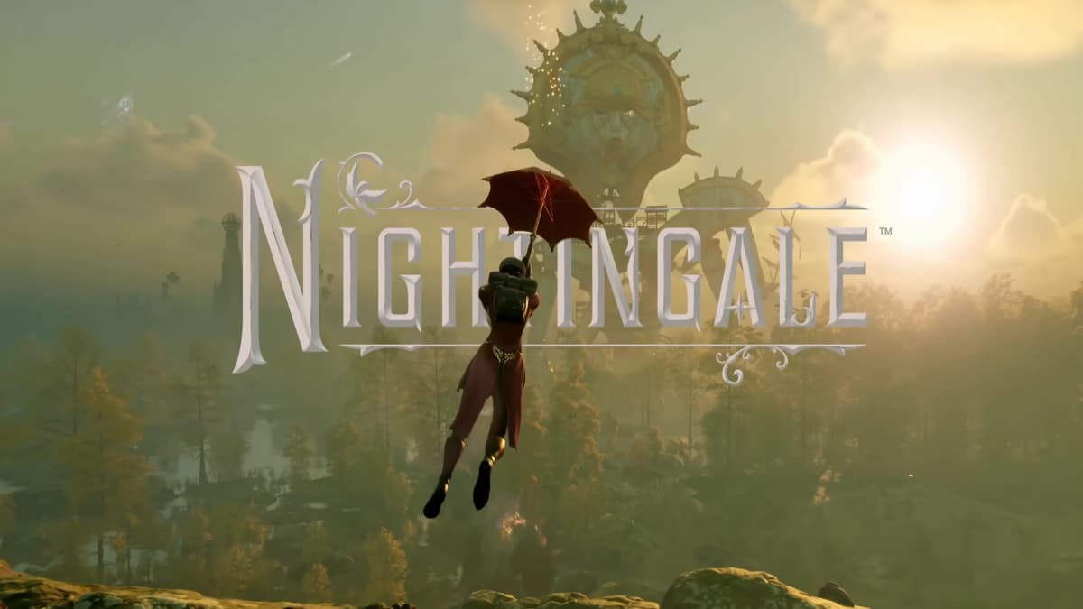 Player gliding using an Umbrella in Nightingale
