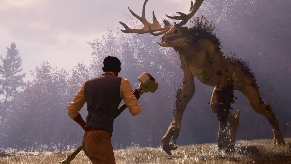 Character fighting a creature in Nightingale