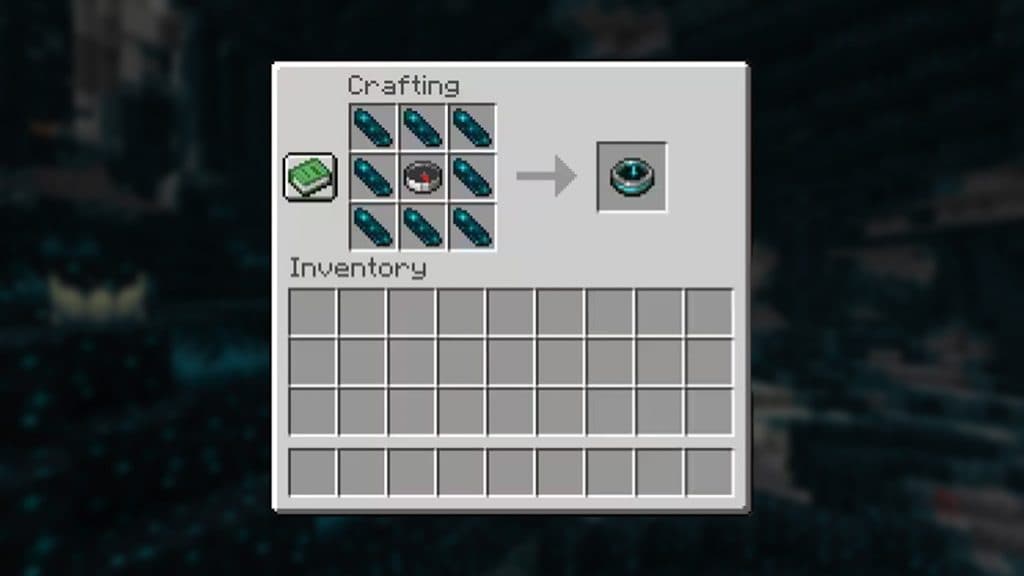 Recovery Compass crafting recipe using Echo Shards and Compass in Minecraft.