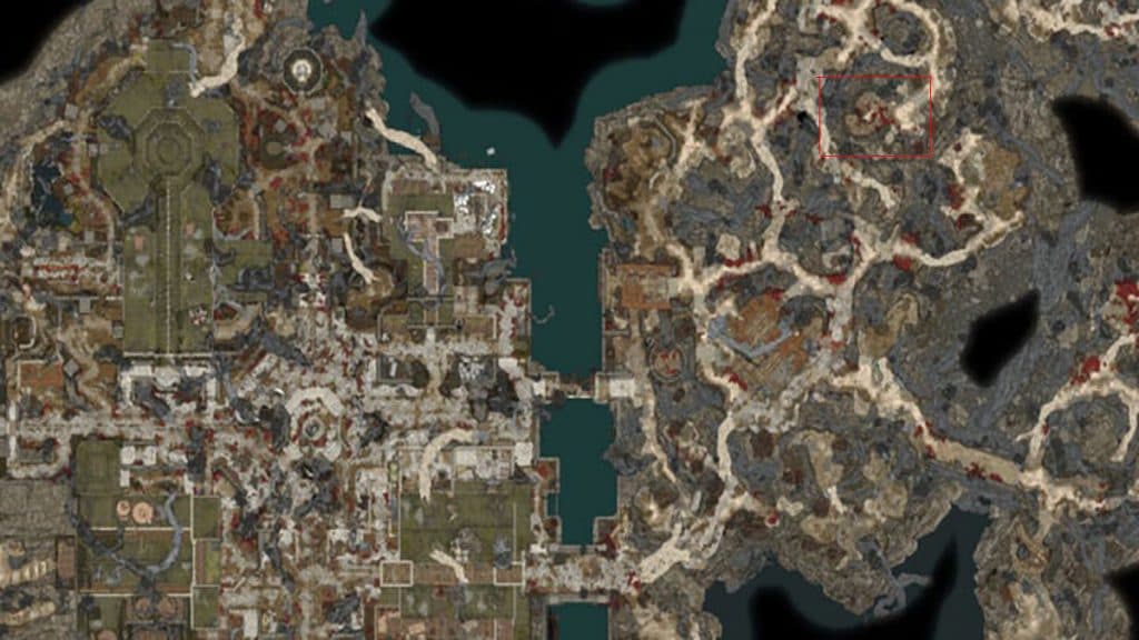Shadow-Cursed Lands map in Baldur's Gate 3