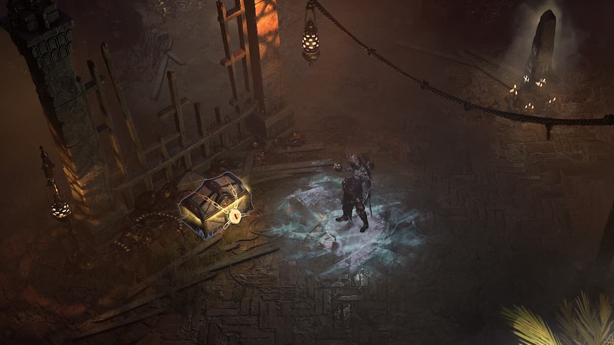 Diablo 4 player near chest