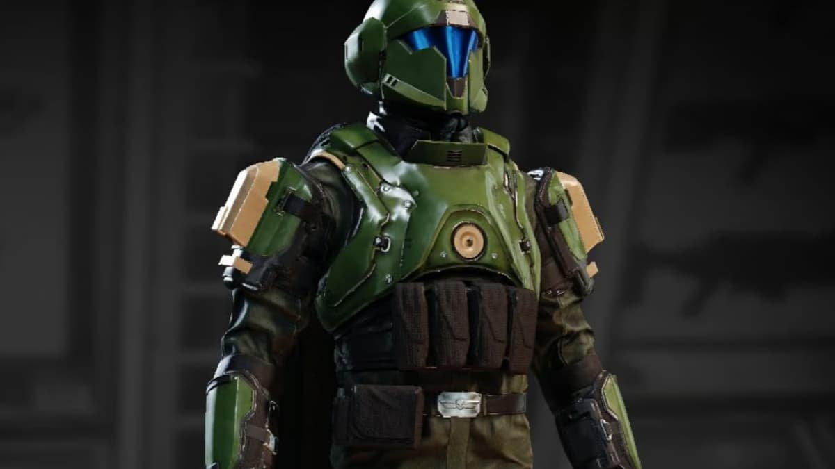 Green-colored armor in Helldivers 2