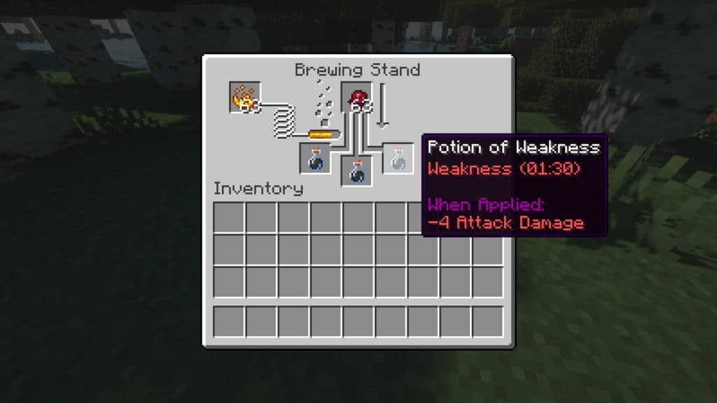 Potion of Weakness in Minecraft.