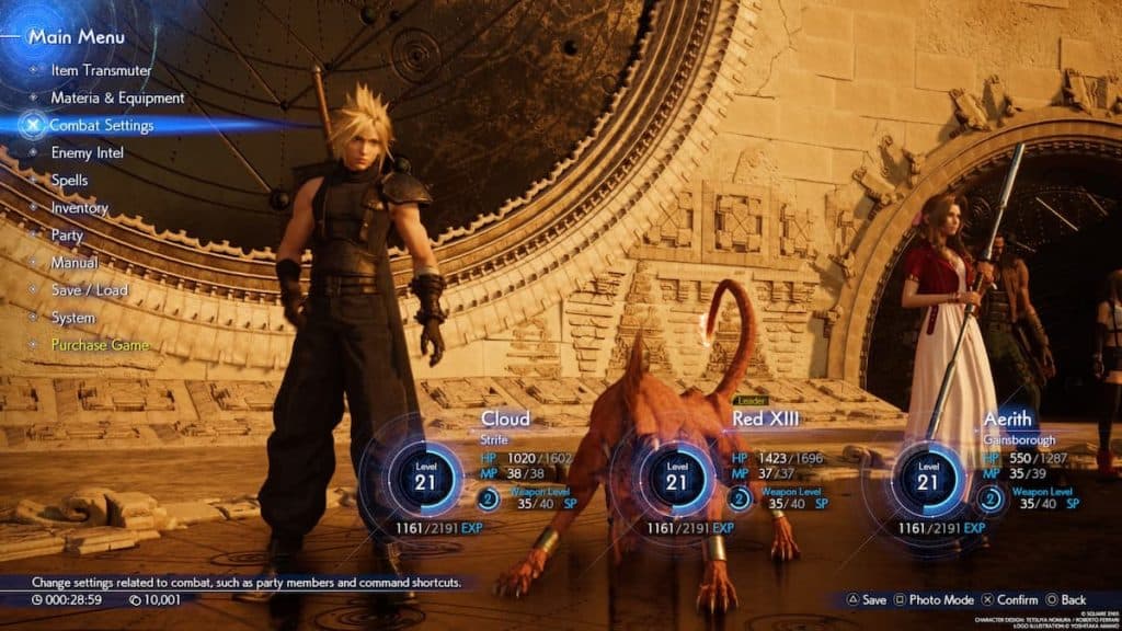 Cloud, Red XIII and Aerith in FF7 Rebirth.