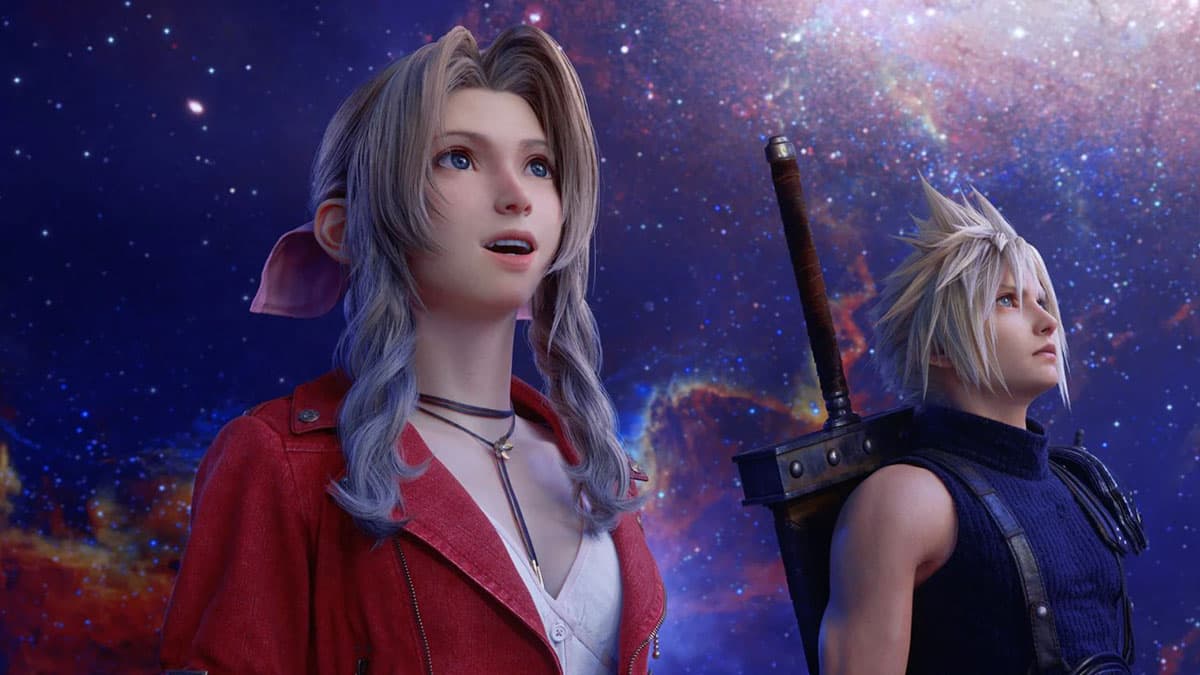 Cloud Strife and Aerith Gainsborough in Final Fantasy 7 Rebirth