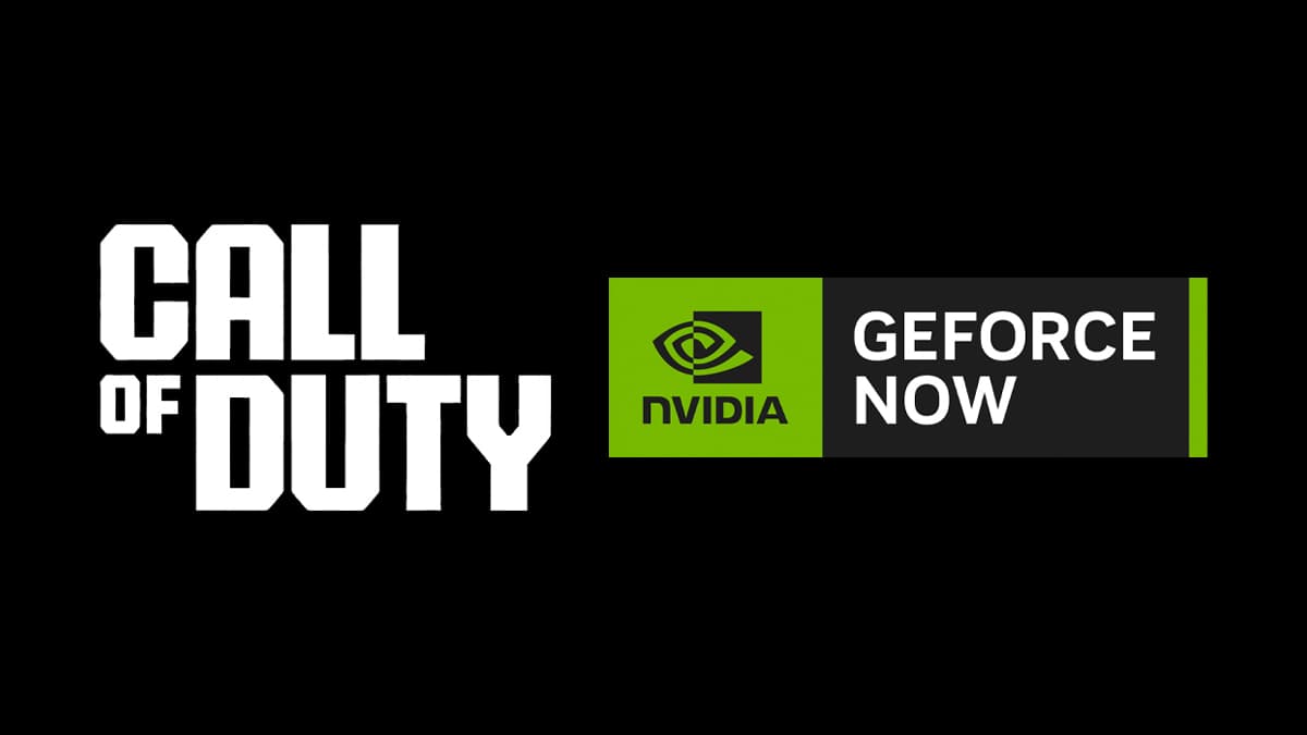 Call of Duty games and logo NVIDIA GeForce Now logo