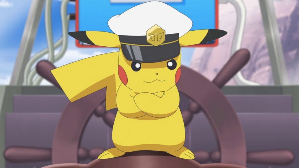 Captain Pikachu in the Pokemon Horizons anime.