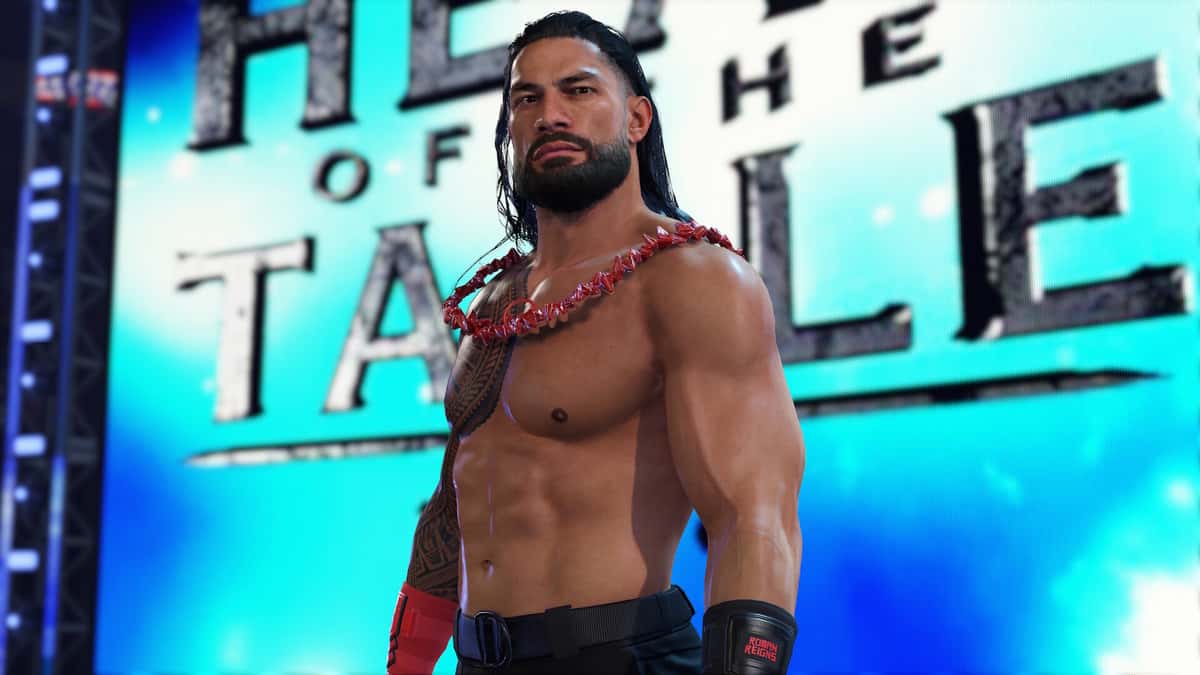 Tribal Chief and Head of Table, Roman Regins, entranace in WWE 2K24