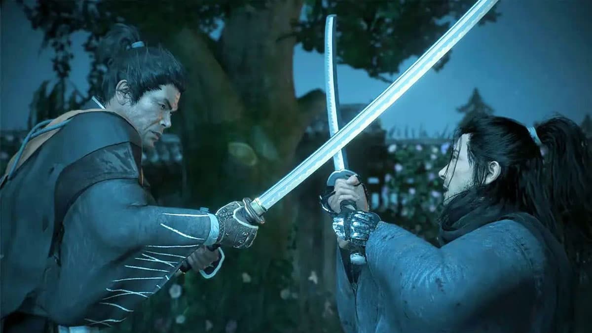 Two people locking swords in Rise of the Ronin