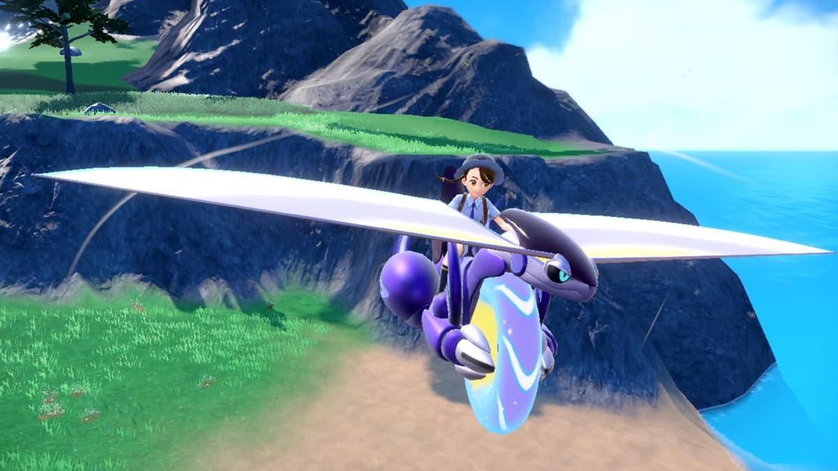 Miraidon flying in Pokemon Scarlet and Violet